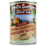 Santa Barbara Green Ripe Olives, Pitted, Large
