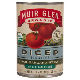 Muir Glen Diced Tomatoes San Marzano Style with Italian Herbs, Organic