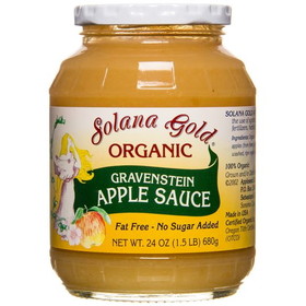 Solana Gold Organics Gravenstein Apple Sauce in Glass, Organic