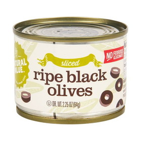 Natural Value Olives, Black, Sliced