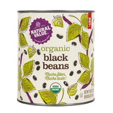 Natural Value Black Beans (BIG can), Organic