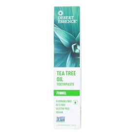 Desert Essence Natural Tea Tree Oil Toothpaste, Fennel