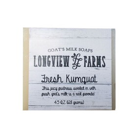 Longview Farms Goat Milk Bar Soap, Handcrafted, Fresh Kumquat, All Natural