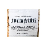 Longview Farms Goat Milk Bar Soap, Handcrafted, Lemongrass & Lavender, All Natural