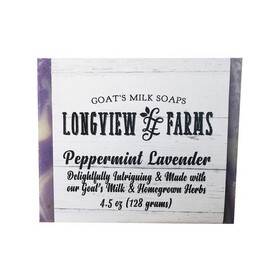 Longview Farms Goat Milk Bar Soap, Handcrafted, Peppermint Lavender, All Natural