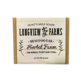 Longview Farms Shampoo Bar, Handcrafted, Herbal Fusion, Normal to Dry Hair, Chemical-Free