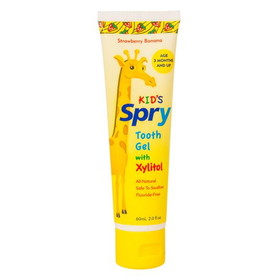Spry Kids Xylitol Tooth Gel, Strawberry Banana, Fluoride Free