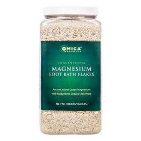 Omica Organics Magnesium Foot Bath Flakes w Biodynamic Organic Rosemary