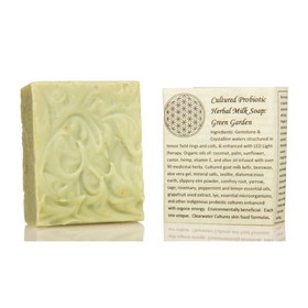 Clearwater Cultures Cultured Probiotic Herbal Healing Soap, Green Garden, Organic