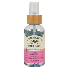 Humphrey's Facial Mist Witch Hazel Soothe with Rose, Alcohol Free