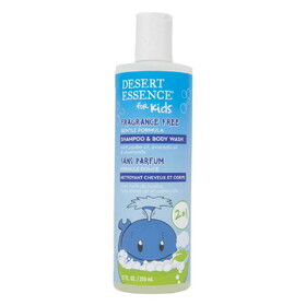 Desert Essence Kids 2 -in-1 Shampoo & Body Wash, Fragrance Free