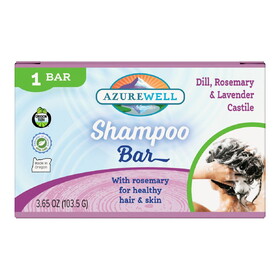 AzureWell Shampoo Bar, Castile, Rosemary & Lavender, Organic