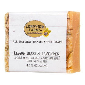 Longview Farms Goat Milk Bar Soap, Handcrafted, Lemongrass &amp; Lavender, All Natural