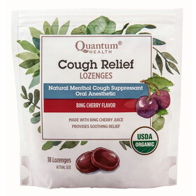 Quantum Health Cough Relief Lozenges, Bing Cherry, Organic