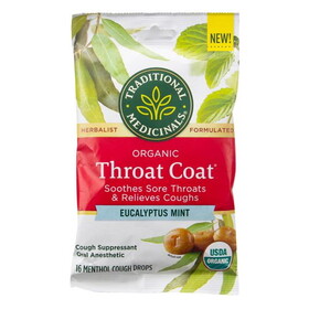Traditional Medicinals Throat Coat, Eucalyptus Mint, Organic
