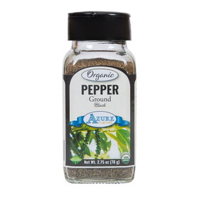 Azure Market Organics Pepper, Ground Black, Organic