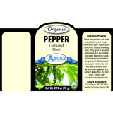 Azure Market Organics Pepper, Ground Black, Organic
