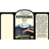 Azure Market Organics Peppercorns, Whole Black, Organic