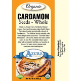 Azure Market Organics Cardamom Seeds, Whole, Organic