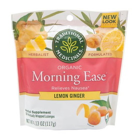 Traditional Medicinals Morning Ease Lemon Ginger Lozenges, Organic