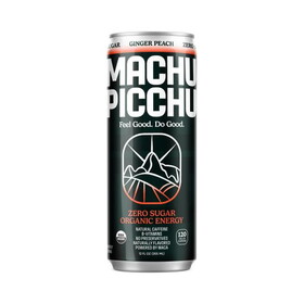 Machu Picchu Energy Energy Drink Zero Sugar, Ginger Peach, Organic