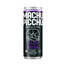 Machu Picchu Energy Energy Drink Zero Sugar, Pineapple Blueberry, Organic