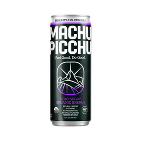 Machu Picchu Energy Energy Drink Zero Sugar, Pineapple Blueberry, Organic