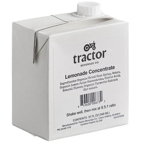 Tractor Beverage Co. Lemonade, 8.5:1 Concentrate, Organic