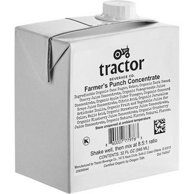 Tractor Beverage Co. Farmers Punch, 8.5:1 Concentrate, Organic