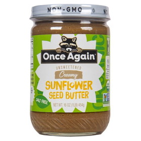 Once Again Nut Butter, Inc. Sunflower Butter, Unsweetened, Salt Free, Organic