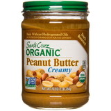 Santa Cruz Peanut Butter, Dark Roasted, Creamy, Organic