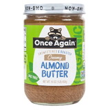 Once Again Nut Butter, Inc. Almond Butter, Unsweetened & Roasted, Creamy, Salt Free Organic