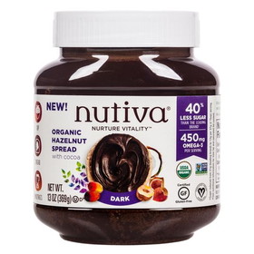 Nutiva Nut Butter Chocolate Hazelnut Spread, Dark, Organic