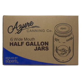 Azure Canning Co. Canning Jars, Half-Gallon, Wide Mouth (with lids & bands)