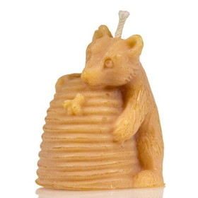 McLaury Apiaries Candle - Bear Skep Beeswax 2.5" x 2"