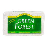 Green Forest Luncheon Napkins, 1 ply, White, Recycled