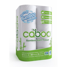 Caboo Bathroom Tissue, Bamboo &amp; Sugar Cane, 300 ct 2 ply