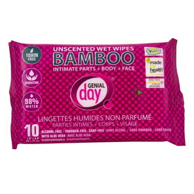 Genial Day Wet Wipes, Bamboo, Unscented