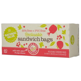 Natural Value Sandwich Bags, Reclosable