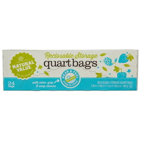 Natural Value Quart Storage Bags