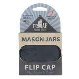 reCAP Mason Jar Flip Lid, Regular Mouth, Black