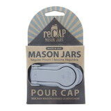 reCAP Mason Jar Pour Carry-Loop Lid, Regular Mouth, Silver