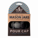 reCAP Mason Jar Pour Carry-Loop Lid, Wide Mouth, Black