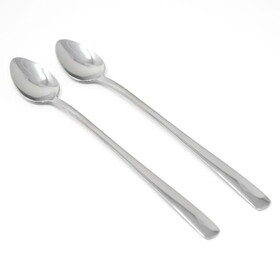 Norpro Iced Tea Spoons, Stainless Steel, Plain, 2 pieces