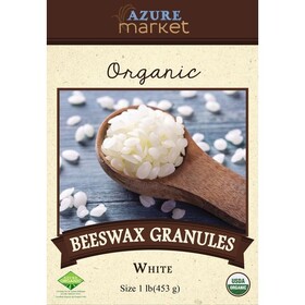 Azure Market Organics Beeswax Granules, White, Organic