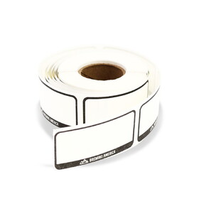 Brewing America Food Labels, Dissolvable, 1 inch x 2 inch Rectangle, Black - 250 labels