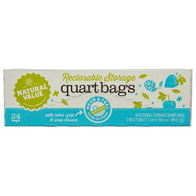 Natural Value Quart Storage Bags
