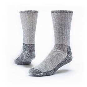 Maggie's Organics Wool Socks, Mountain Hiker, Black/Grey, Adult 10-13, Organic