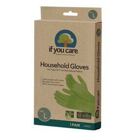 If You Care Household Gloves, Cotton Flock Lined, Large