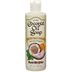 Nutribiotic Pure Coconut Oil Soap, Peppermint &amp; Bergamot